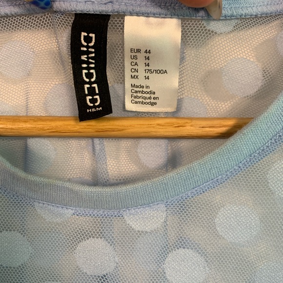 Mesh polka dot dress sz14 - Picture 2 of 5